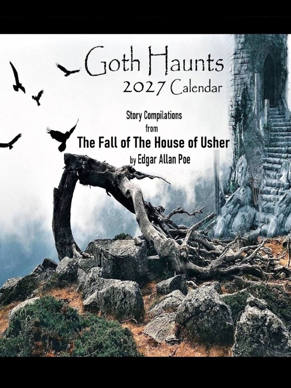 Haunted Calendar 2027 Gothic Horror Cemetery Graveyard Macabre Scary Calendar